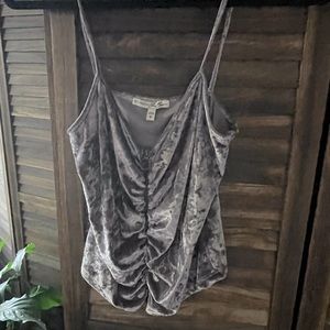 Express crushed velvet blouse